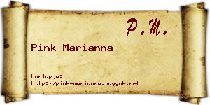 Pink Marianna névjegykártya