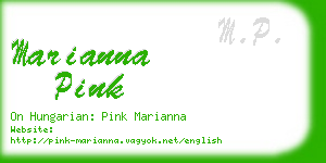 marianna pink business card